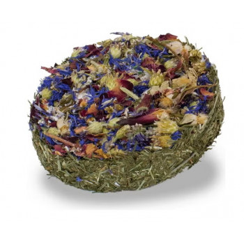 Galette de foin aux fleurs