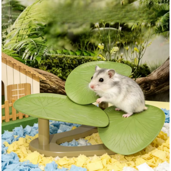 Aire de jeu en forme de feuille de lotus pour hamster