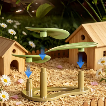 Aire de jeu en forme de feuille de lotus pour hamster