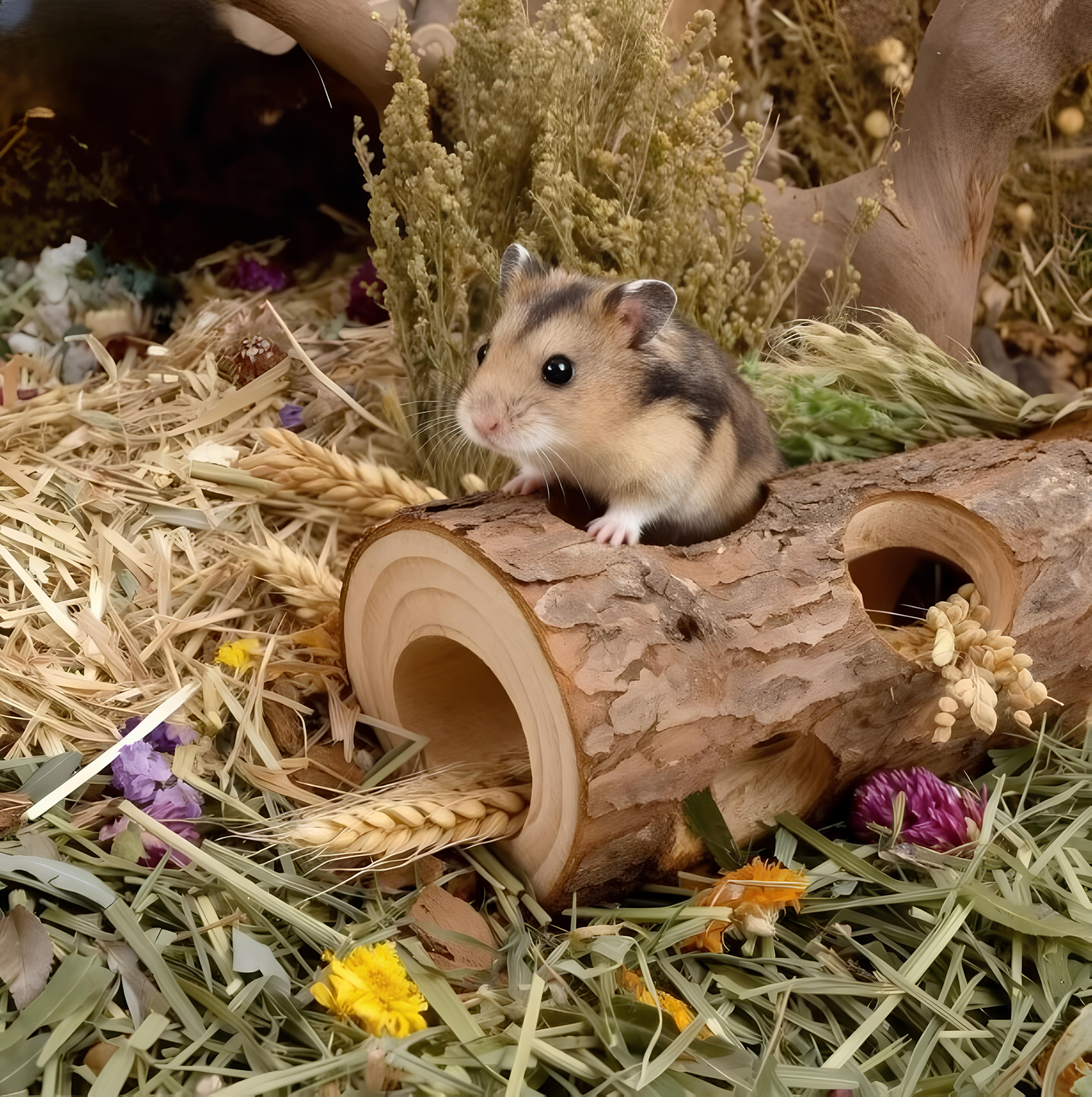 Tunnel en bois pour hamster